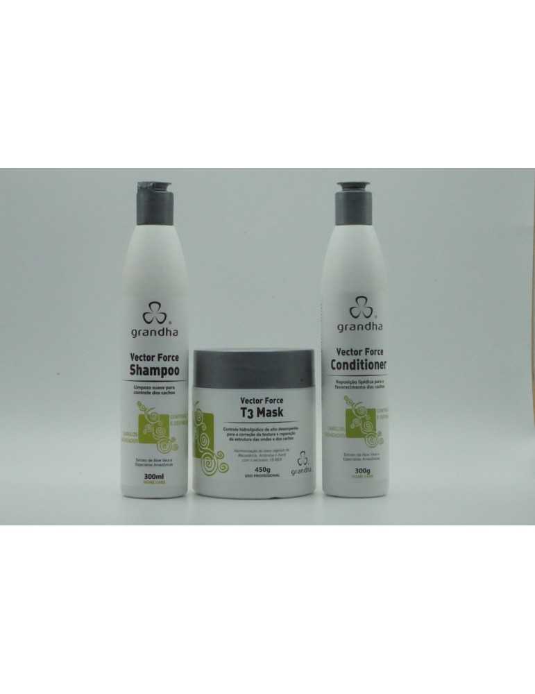 Complete kit for curly hair type 3 ABC Vector BASE line