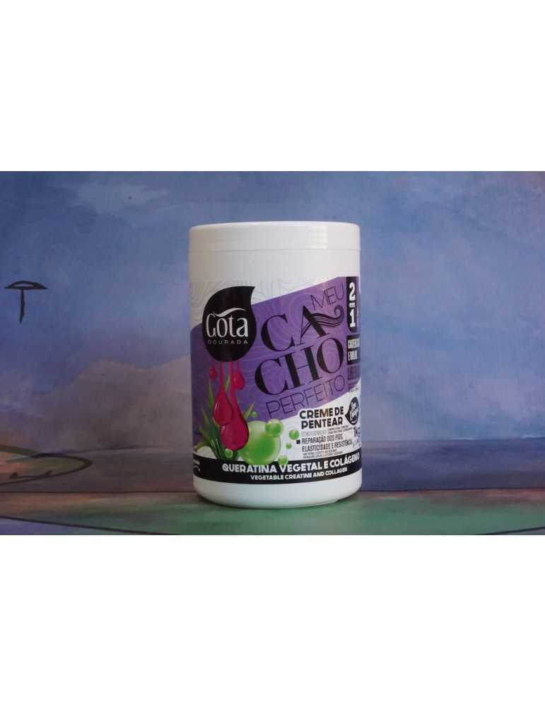 Activador de rizos Meu cacho perfeito 2 en 1 Queratina y Colágeno 1kg