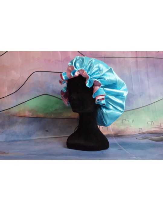 Gorro anti-frizz AZUL y ROSA