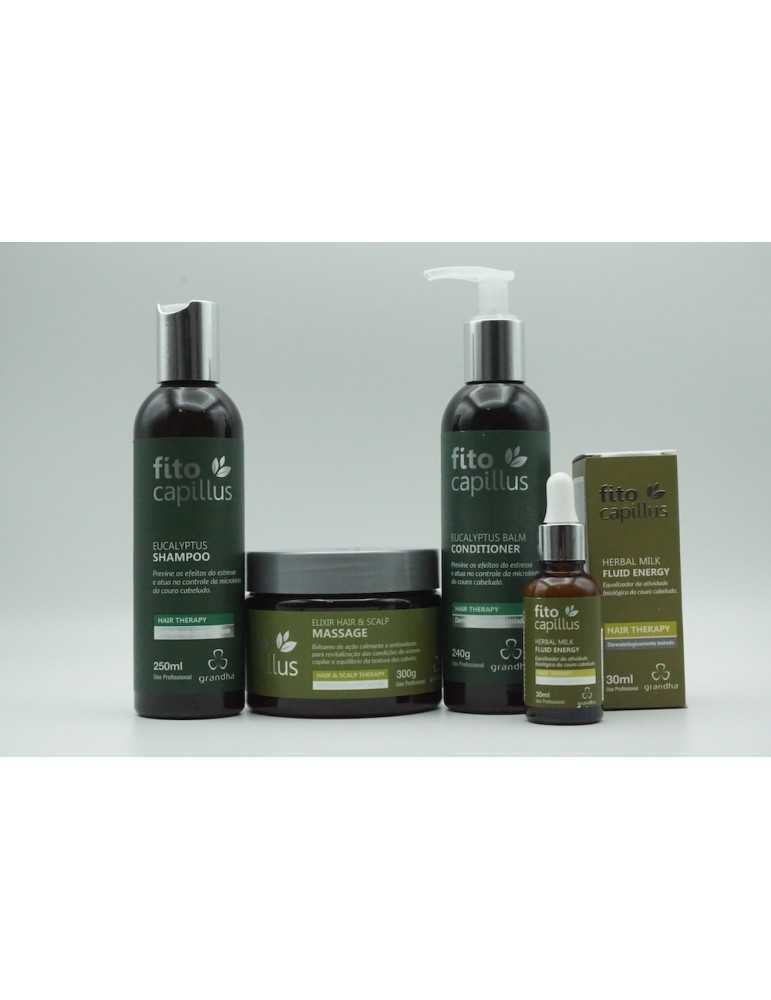 phytocosmetic kit for hair dermatitis inflammation
