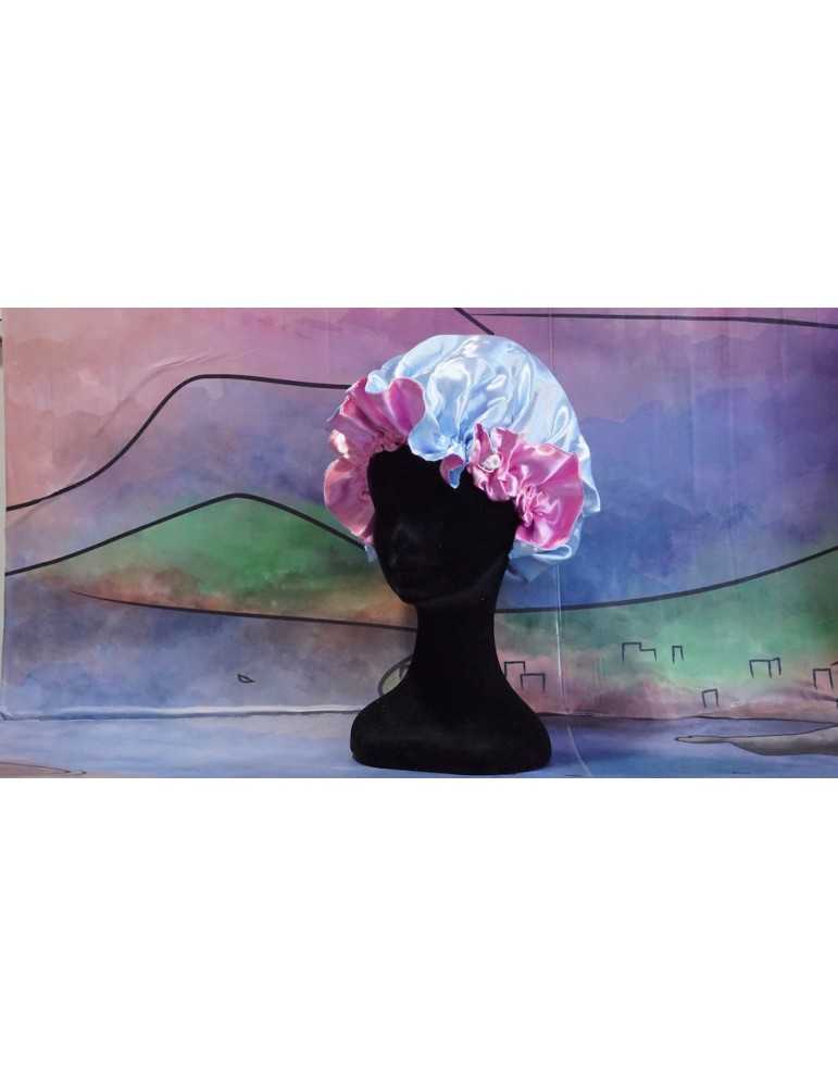 Gorro anti-frizz AZUL y ROSA