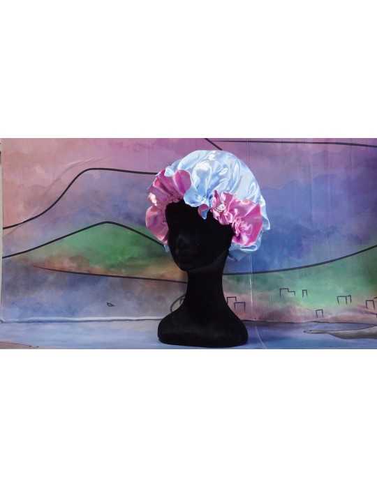 Bonnet anti-frisottis BLEU et ROSE